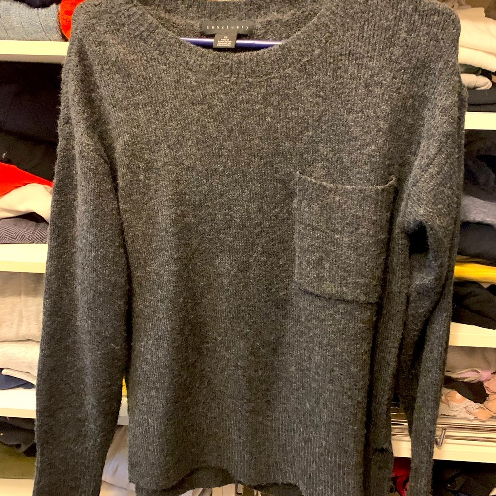 Sanctuary oversized, super warm gray  sweater. Hardly worn.